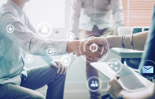 business people shaking hands